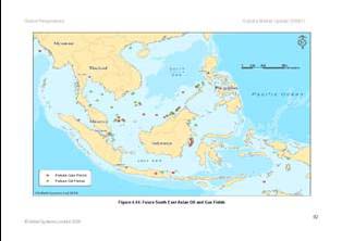 Asia oil and gas map sample from subsea report